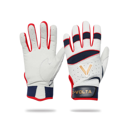 BATTING GLOVES  【WHITE × NAVY × RED】