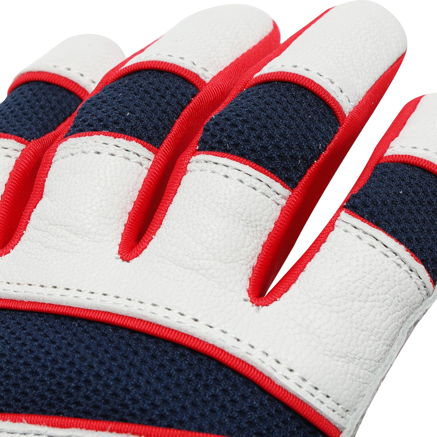 BATTING GLOVES  【WHITE × NAVY × RED】