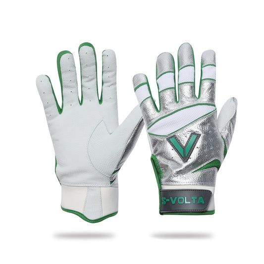 BATTING GLOVES  【SILVER × WHITE × GREEN】